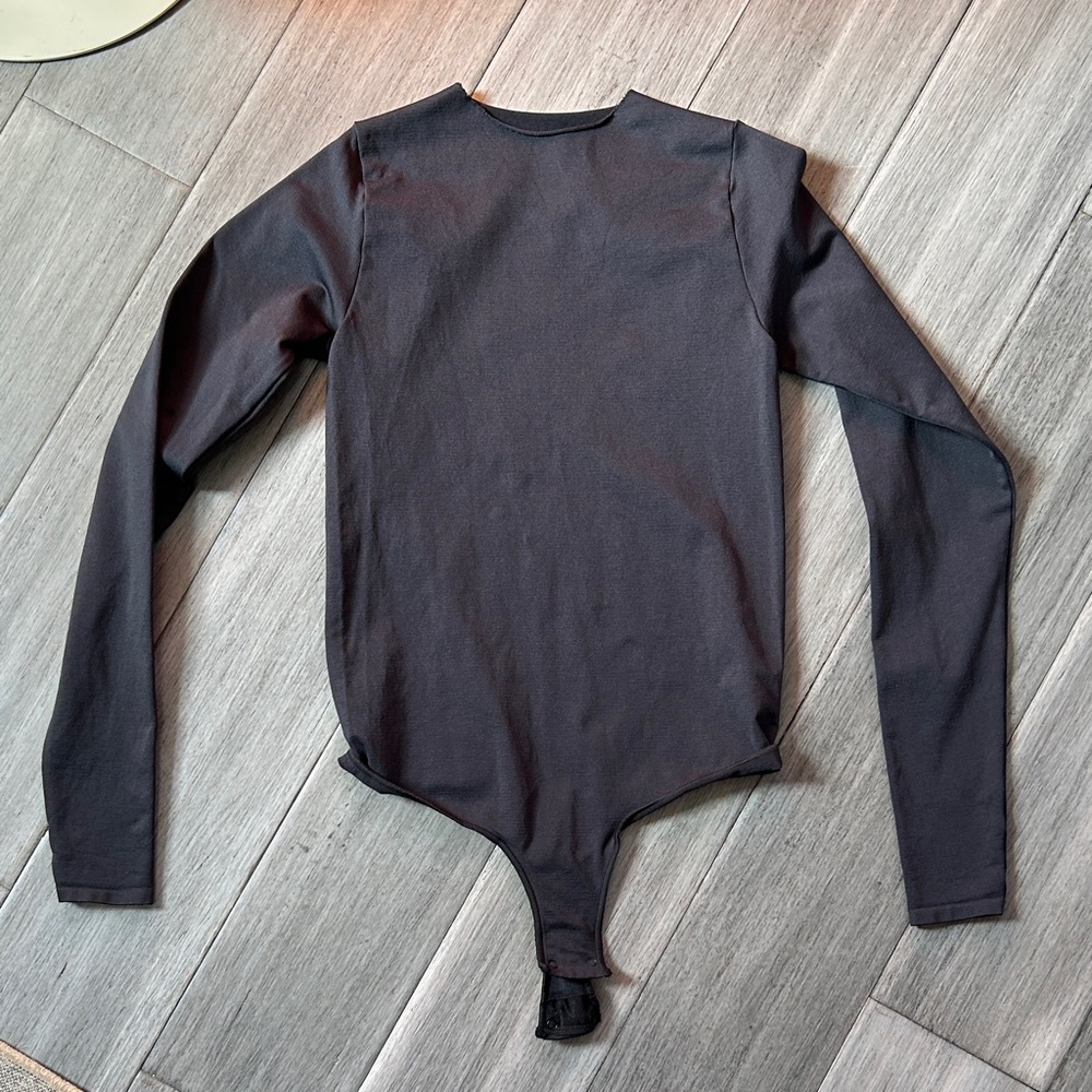 SKIMS Black Long Sleeve Bodysuit